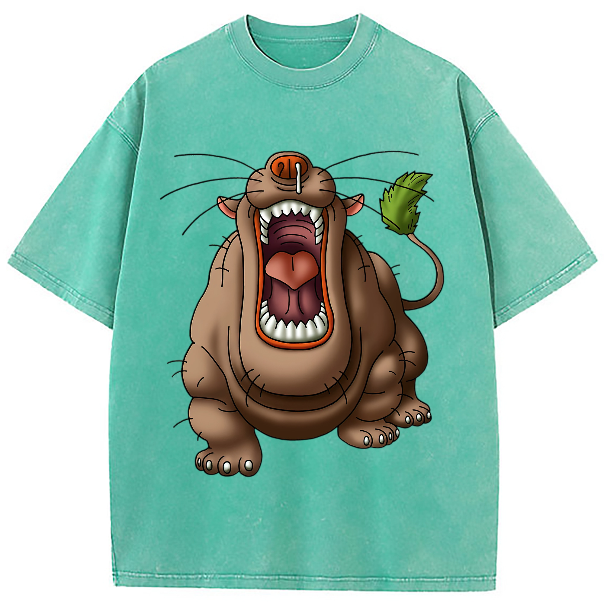 （画像用） ドラゴンクエスト Doragon Kuesuto Dragon Quest 綿100% ヴィンテージ風 半袖Tシャツ（フロントプリント）
